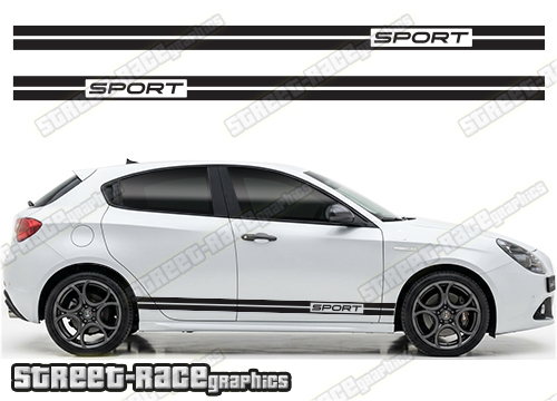 Racing stripes 106 - Compatible with Alfa Romeo Giulietta