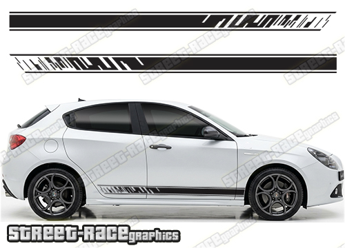 Racing stripes 115 - Compatible with Alfa Romeo Giulietta