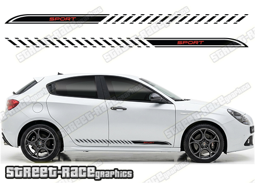Racing stripes 202 - Compatible with Alfa Romeo Giulietta