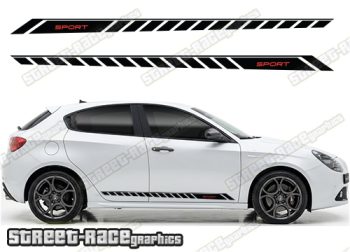 Racing stripes 203 - Compatible with Alfa Romeo Giulietta