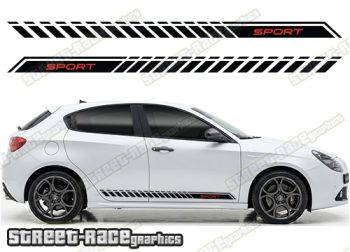 Racing stripes 204 - Compatible with Alfa Romeo Giulietta