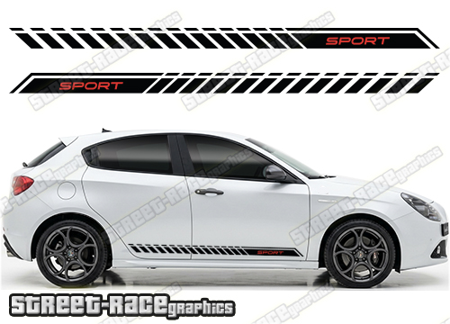 Racing stripes 204 - Compatible with Alfa Romeo Giulietta