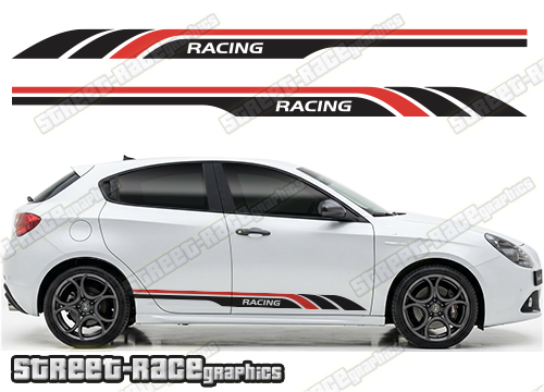 Racing stripes 206 - Compatible with Alfa Romeo Giulietta