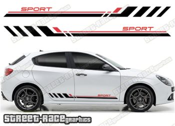 Racing stripes 208 - Compatible with Alfa Romeo Giulietta