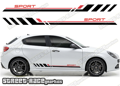 Racing stripes 208 - Compatible with Alfa Romeo Giulietta