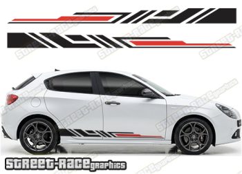 Racing stripes 211 - Compatible with Alfa Romeo Giulietta