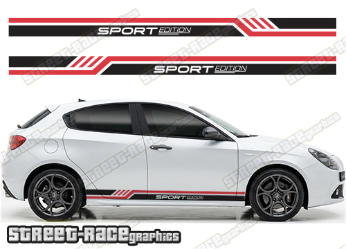 Racing stripes 214 - Compatible with Alfa Romeo Giulietta