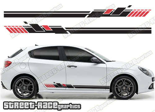 Racing stripes 216 - Compatible with Alfa Romeo Giulietta
