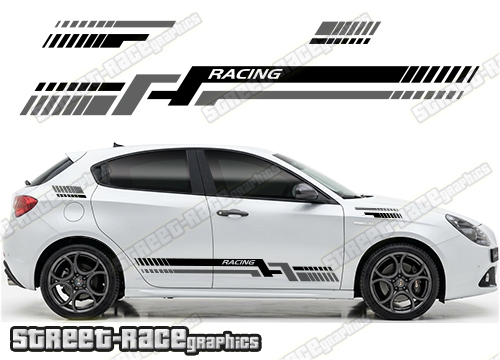 Racing stripes 219 - Compatible with Alfa Romeo Giulietta