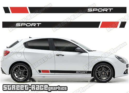 Racing stripes 223 - Compatible with Alfa Romeo Giulietta