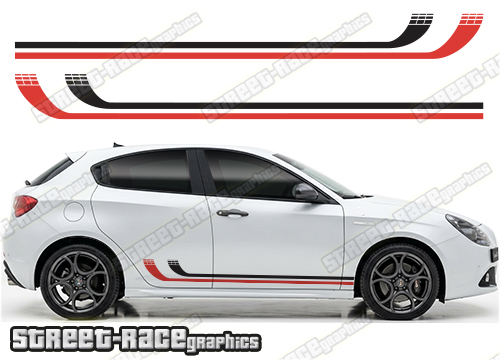Racing stripes 224 - Compatible with Alfa Romeo Giulietta