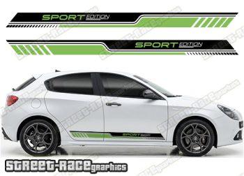 Racing stripes 301 - Compatible with Alfa Romeo Giulietta