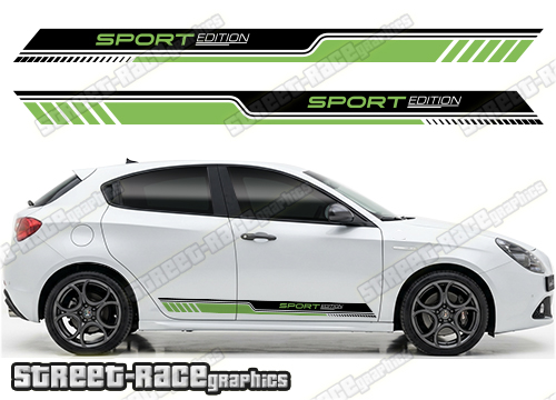 Racing stripes 301 - Compatible with Alfa Romeo Giulietta