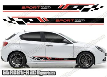 Racing stripes 302 - Compatible with Alfa Romeo Giulietta