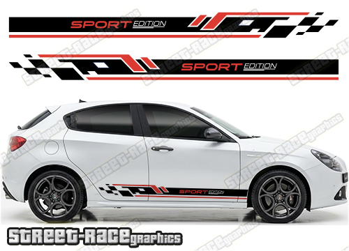 Racing stripes 302 - Compatible with Alfa Romeo Giulietta