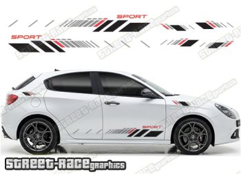 Racing stripes 311 - Compatible with Alfa Romeo Giulietta