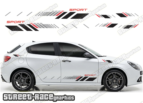 Racing stripes 311 - Compatible with Alfa Romeo Giulietta