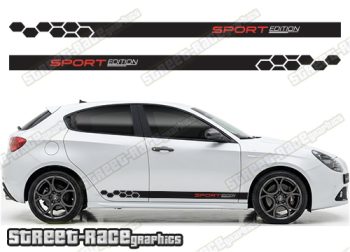 Racing stripes 317 - Compatible with Alfa Romeo Giulietta