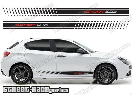 Racing stripes 318 - Compatible with Alfa Romeo Giulietta