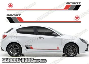 Racing stripes 321 - Compatible with Alfa Romeo Giulietta