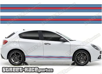 Martini racing stripes 001 - Compatible with Alfa Romeo Giulietta