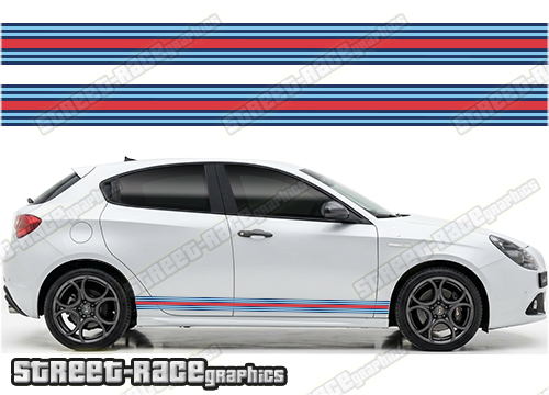 Martini racing stripes 001 - Compatible with Alfa Romeo Giulietta