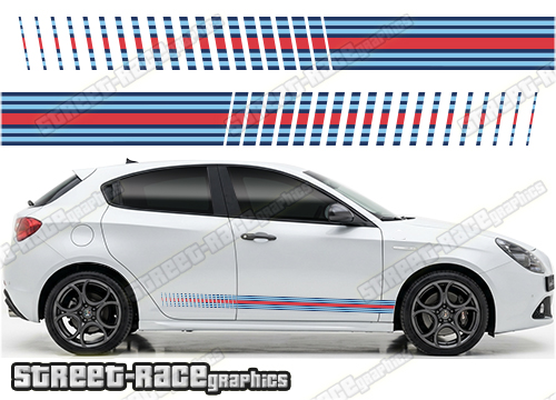 Martini racing stripes 002 - Compatible with Alfa Romeo Giulietta