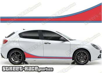 Martini racing stripes 003 - Compatible with Alfa Romeo Giulietta