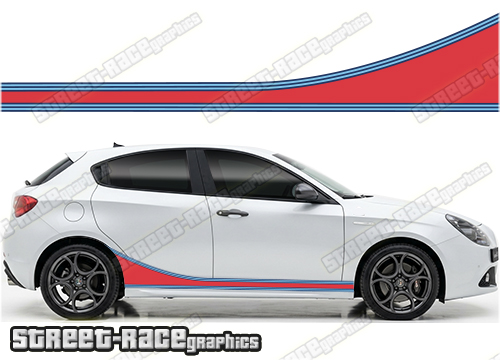 Martini racing stripes 003 - Compatible with Alfa Romeo Giulietta