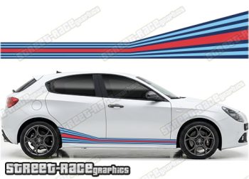 Martini racing stripes 004 - Compatible with Alfa Romeo Giulietta