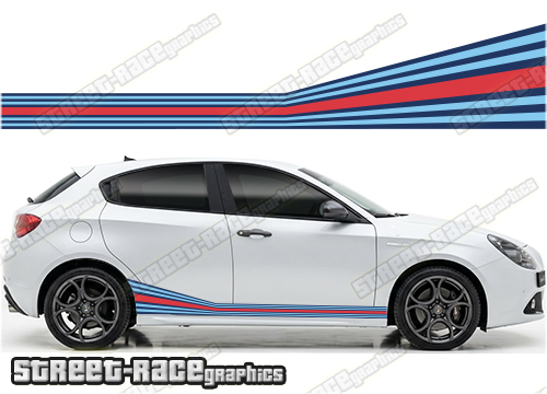 Martini racing stripes 004 - Compatible with Alfa Romeo Giulietta