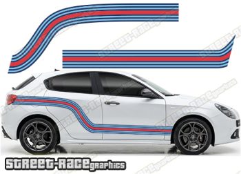 Martini racing stripes 006 - Compatible with Alfa Romeo Giulietta