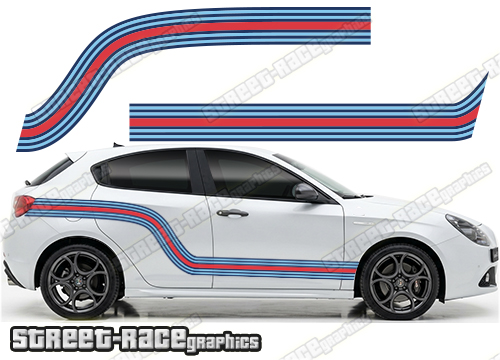 Martini racing stripes 006 - Compatible with Alfa Romeo Giulietta