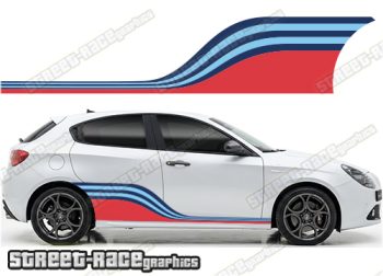 Martini racing stripes 007 - Compatible with Alfa Romeo Giulietta