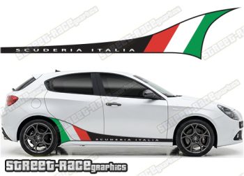 Racing stripes 001- Scuderia Italia - Compatible with Alfa Romeo Giulietta