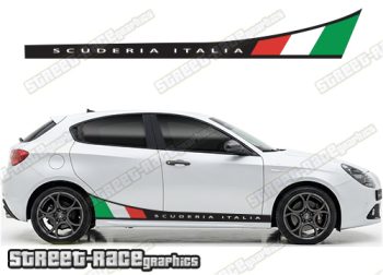 Racing stripes 002- Scuderia Italia - Compatible with Alfa Romeo Giulietta