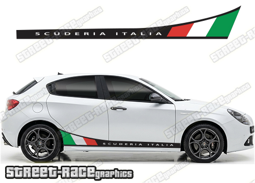 Racing stripes 002- Scuderia Italia - Compatible with Alfa Romeo Giulietta