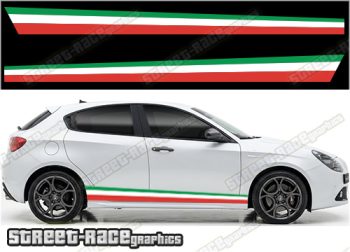 Racing stripes 005 - Italian flag - Compatible with Alfa Romeo Giulietta