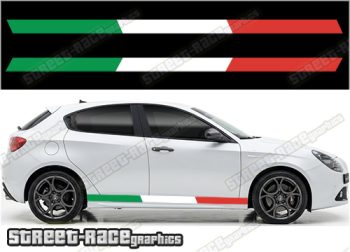 Racing stripes 006 - Italian flag - Compatible with Alfa Romeo Giulietta
