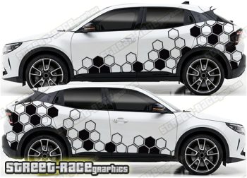 Large graphics 106 - Hexagons - Compatible with Alfa Romeo Junior