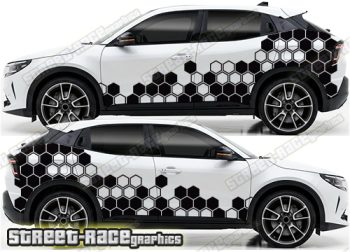 Large graphics 107 - Hexagons - Compatible with Alfa Romeo Junior