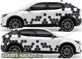 Large graphics 108 - Hexagons - Compatible with Alfa Romeo Junior
