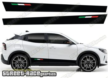Racing stripes 010 Italian flag graphics - Compatible with Alfa Romeo Junior