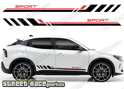Racing stripes 208 - Compatible with Alfa Romeo Junior