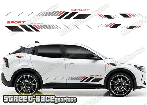 Racing stripes 311 - Compatible with Alfa Romeo Junior