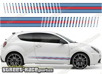 Martini racing stripes 002 - Compatible with Alfa Romeo Mito