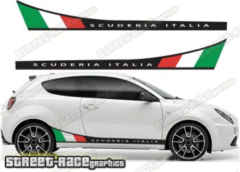 Racing stripes 002- Scuderia Italia - Compatible with Alfa Romeo Mito