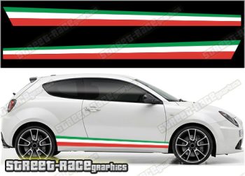 Alfa Romeo Mito racing stripes 005 - Italian flag