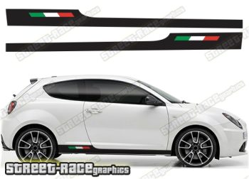 Alfa Romeo MiTo racing stripes 010 Italian flag graphics