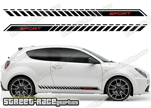 Alfa Romeo MiTo racing stripes 204
